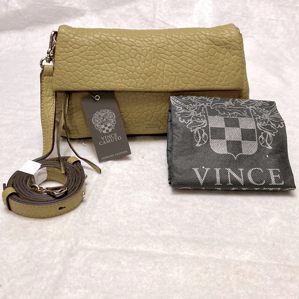 Vince Camuto Pebble Grain Leather Womens Vince Camuto Cross Body Clutch Bag NEW!